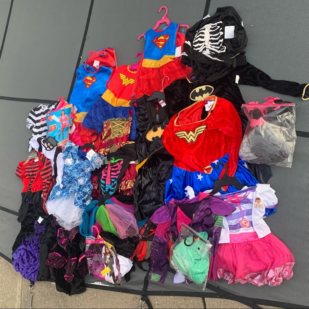 Kids Costume Bundle Lot Superhero Wonder Woman Princess